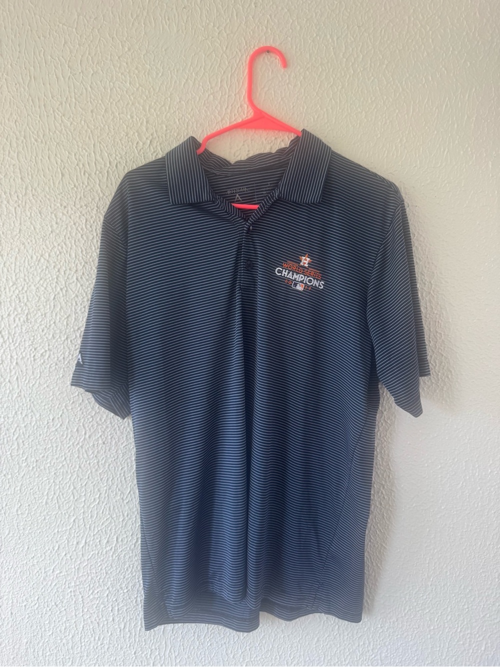 Striped Navy Houston Astros 2017 Champions Polo Shirt